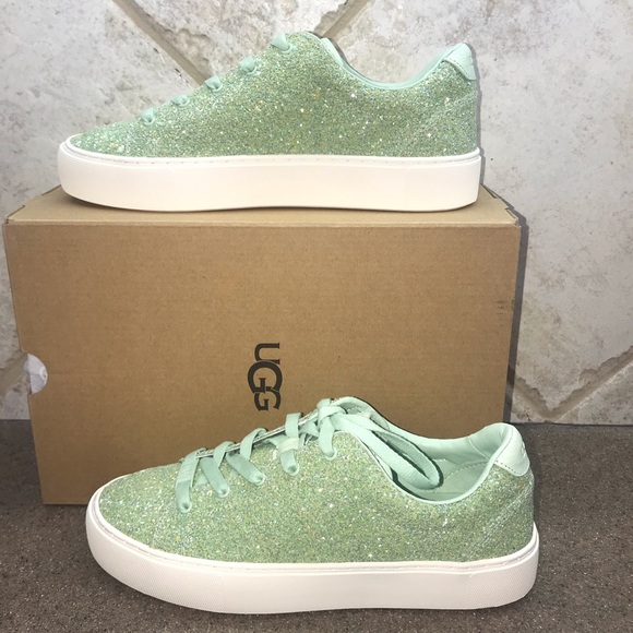 🆕 UGG Zilo Mint Glitter Sneakers Size 8-Holiday New Year’s Eve - Picture 3 of 11